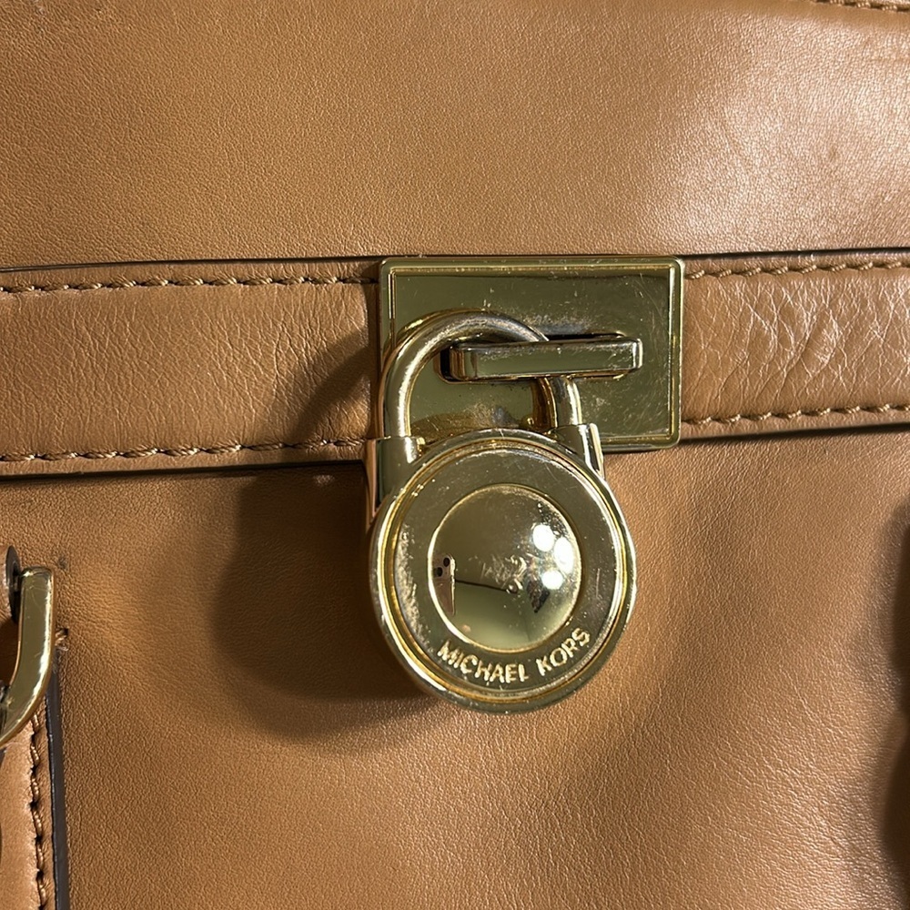 Michael Kors Hamilton Traveler Leather Satchel - Picture 10 of 16